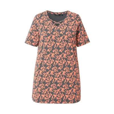 Abbildung von Ulla Popken Short Sleeve Tshirt print, Damen, Größe: 42/44, Graphite grey