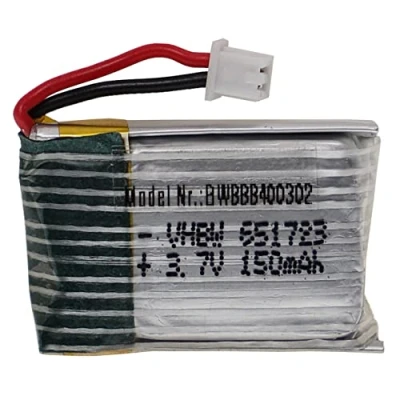 Abbildung von vhbw Akku kompatibel mit PH 1.25 2P Stecker für Modellbau z.B. Racing Car, Helikopter, Flugzeug (150mAh, 3,7V, Li Polymer, 25 x 16 8 mm)