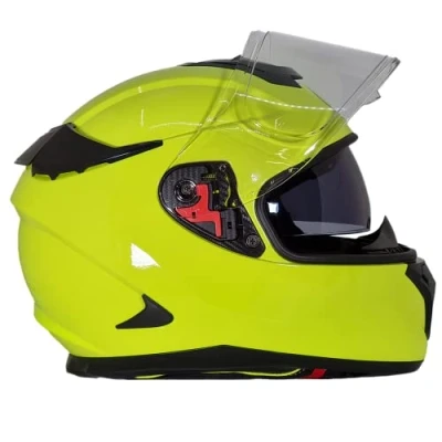 Abbildung von BHR Full Face Motorradhelm mit Doppelvisier 813 RACE ECE homologiert Sonnenblende Mann/Frau FLUO GELB M