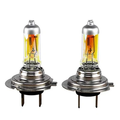 Abbildung von Hallenwerk 2xSt. AQUA VISION H7 55W PX26d 12V Halogen Lampen Auto Birnen 3000k YELLOW/GELB Abblendlicht Fernlicht Zusatzscheinwerfer Nebelscheinwerfer