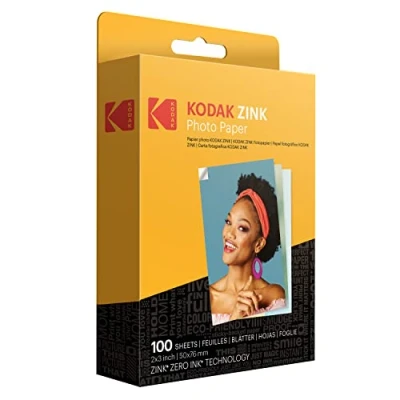 Abbildung von Kodak 2&quot;x3 Premium Zink Fotopapier (100 Blatt) Kompatibel mit PRINTOMATIC , Smile und Step Kameras Druckern