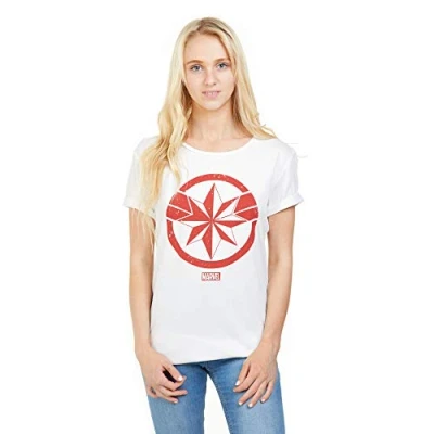 Abbildung von Marvel Damen Avengers Captain T Shirt, Weiß (White White), 40 EU