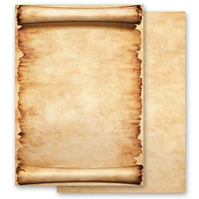 Abbildung von 100 Blatt Briefpapier Antik &amp; History PERGAMENT DIN A6 Format Paper Media