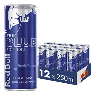 Abbildung von Red Bull Energy Drink Heidelbeere Dosen Getränke Blue Edition 12er Palette, EINWEG (12 x 250 ml)