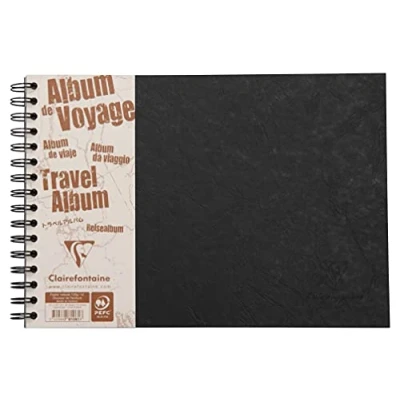 Abbildung von Clairefontaine 781062C Reisealbum (DIN A4, 21 x 29,7 cm quer Age Bag liniert, 40 Blatt) rot