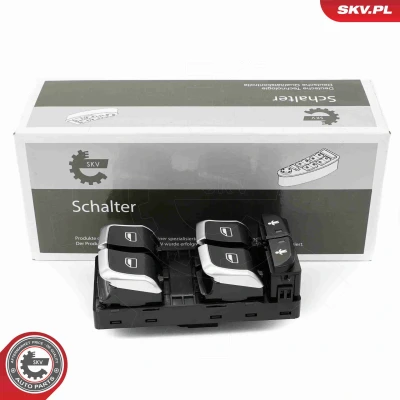 Abbildung von ESEN SKV 37SKV424 Schalter, Fensterheber fahrerseitig AUDI: A6 C7 Avant, Limousine, A7 Sportback
