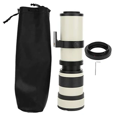Abbildung von manuelles Zoom Super Teleobjektiv, weiß 420 800 mm Blende F / 8,3 16 Volles Fokussieren Teleskop Teleobjektiv für EF S Mount Kamera