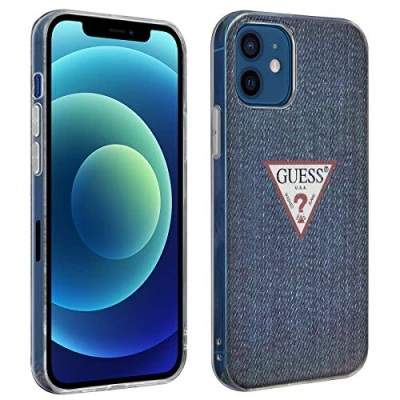 Abbildung von Guess Hard Case Denim für Apple iPhone 12 Dark Blue