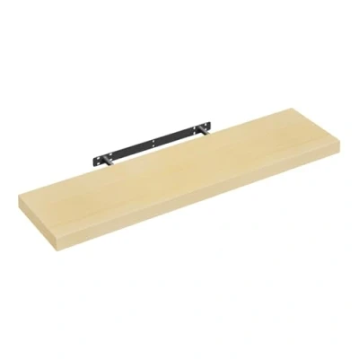 Abbildung von WOLTU Wandregal Wandboard Bücherregal Regale für Deko Wandablagen aus MDF Holz,Hängeregal Gelb Eiche, 90x22.9x3.8 cm RG9370kei