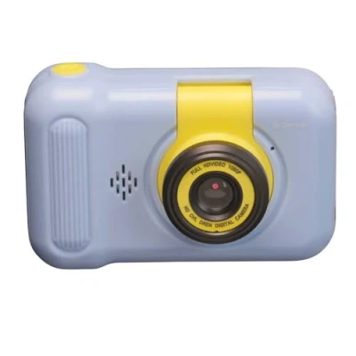 Abbildung von Denver KCA 1351BU Blau Kinderkamera 40 MP, Flip Objektiv für Selfies, Eingebaute Spiele, 2.4 Zoll IPS Display, Robustes Design Kinder,