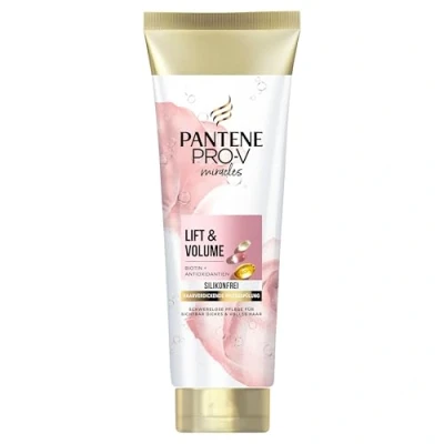 Abbildung von Pantene Pro V Lift &amp; Volume Haarverdickende Pflegespülung mit Biotin, Silikonfrei 160ml. Miracles Pflegespülung, Angereichert Antioxidantien. Sichtbar Dickeres und Volleres Haar