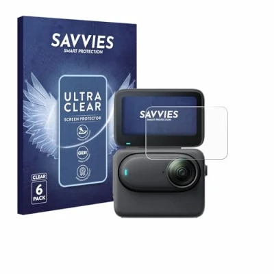 Abbildung von Savvies 6 Stück Schutzfolie für Insta360 Go 3S Displayschutz Folie Ultra Transparent