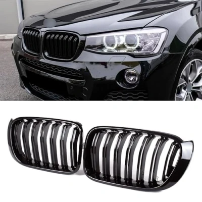Abbildung von Gangying F25 Nieren schwarz Kühlergrill für BMW X Serie X3 X4 F26 LCI Facelift Grill 2014 2018 ABS glänzend