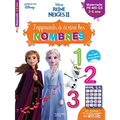 Abbildung von Disney La Reine des Neiges 2 J&#039;apprends à écrire les nombres PS MS GS (3 6 ans): Maternelle