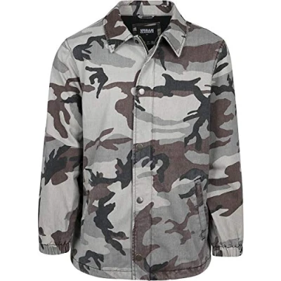 Abbildung von URBAN Classics Allwetterjacke &quot;Urban Herren Camo Cotton Coach Jacket&quot;, (1 St.), ohne Kapuze