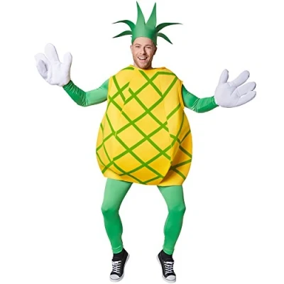 Abbildung von dressforfun Lebensmittel Kostüm Ananas, Highlight: Ärmelloses Oberteil mit gekreuzten, grünen Streifen