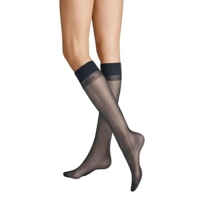 Abbildung von Hudson Damen Kniestrümpfe Soft Matt 20 druckfreier Bund DEN Marine 0337 35 38