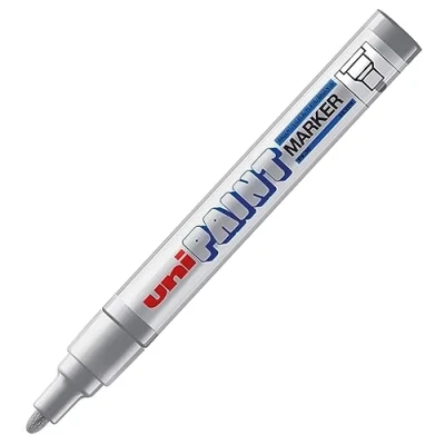 Abbildung von Uni Ball Lackmalstift Paint PX 20 2 3 mm silber