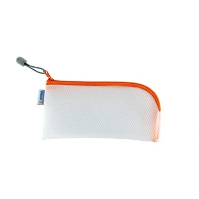Abbildung von HERMA 20006 Reißverschlusstasche Reiseetui transparent orange, kleine verschließbare Sichttasche mit Zipper, Kulturtasche für Handy, Ladekabel, Kosmetik, Stifte, Schlüssel