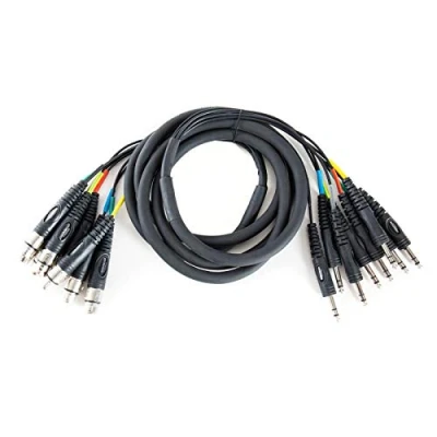 Abbildung von Adam Hall 3 Star Series Mehradriges Instrumentenkabel (8 x XLR Kabel weiblich auf 8 6,3 mm Klinkenstecker, Länge: m)