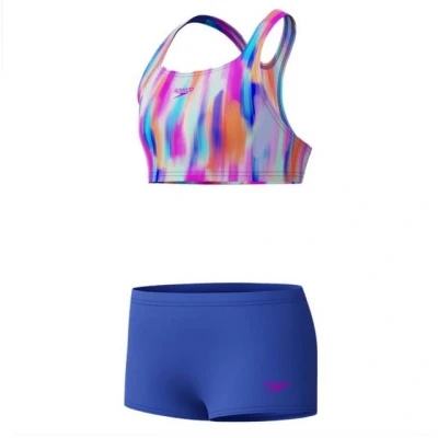 Abbildung von Speedo Girls Allover SET Badeanzug für Kinder, Größe: 140, Royal blue