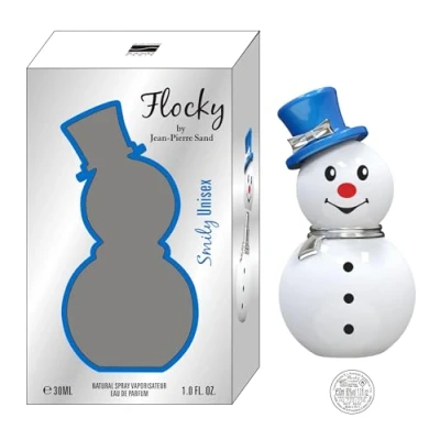 Abbildung von Jean Pierre Sand Flocky Smily Eau de Parfum, 30ml Parfum für Frauen und Männer im Sammlerflakon, ideal als Geschenk Schneemann Flakon (Smily)
