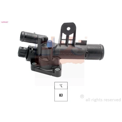 Abbildung von EPS 1.879.927 Kühlwasserthermostat 83 mit Dichtung NISSAN: Qashqai / Qashqai+2 I, MICRA 3, Juke, RENAULT: SCENIC 2