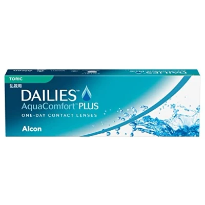 Abbildung von Dailies AquaComfort Plus Toric Tageslinsen weich 30 Stück BC 8.8 mm DIA 14.4 CYL 00.75 ACHSE 90 00.50 Dioptrien