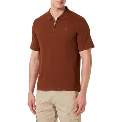 Abbildung von Jack &amp; Jones Premium KURZÄRMELIGES Poloshirt, Herren, Größe: Medium, Emperador