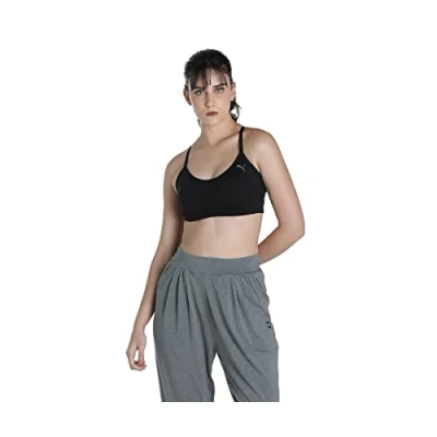 Abbildung von Puma LOW Impact Studio Foundation BRA Sportbh mit leichter Stützkraft, Damen, Größe: XL, Black
