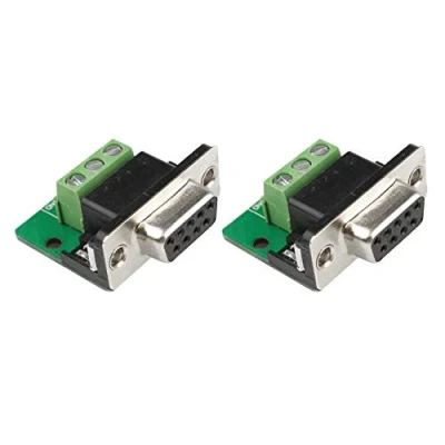 Abbildung von Futheda D Sub DB9 Schnittstellen Breakout Board Stecker, 9 polig, 2 reihig, weiblich, RS 232, serieller Anschluss, lötfrei, Stück