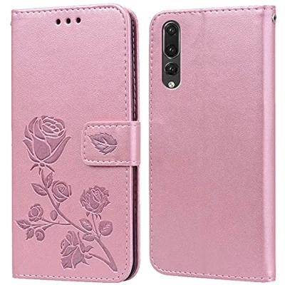 Abbildung von Hülle für Huawei P20 Pro Handyhülle,Klappbar Tasche Case,Standfunktion,Kartenfach,Silikon Bumper,Stoßfeste Schutzhülle Cover