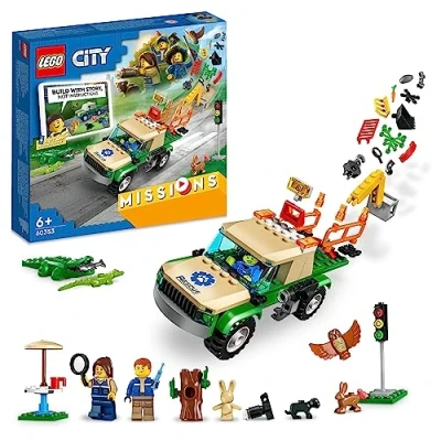 Abbildung von LEGO 60353 CITY Missions WILD Animal Rescue Interactive SET Blockspielzeug für Kinder, Größe: One Size, Mehrfarben