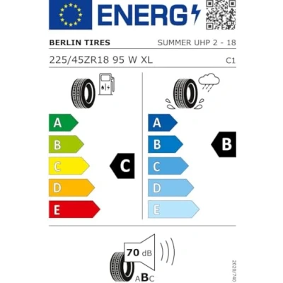 Abbildung von Berlin Tires Summer UHP 2 225/45 ZR18 95W XL C/B/70dB Sommerreifen (PKW)