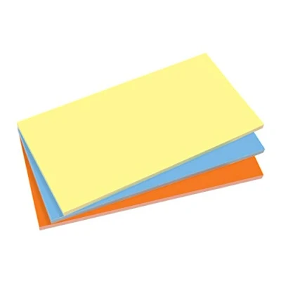 Abbildung von SIGEL MU134 Static Notes , elektrostatisch haftend, keine Klebstoff Rückstände, gelb, blau, orange, 20x10 cm, 3 Blocks à 100 Blatt
