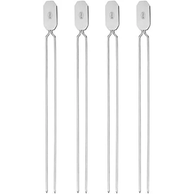 Abbildung von RÖSLE Grillspieß 25069 (4 St), Doppelspieße zur Zubereitung von Schaschlik/Gemüse, 33 cm, Edelstahl