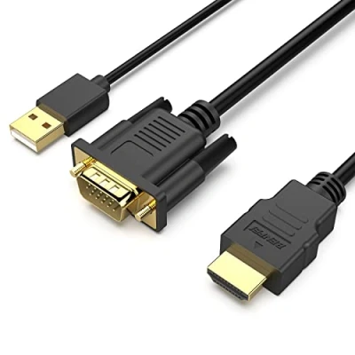 Abbildung von BENFEI VGA zu HDMI Kabel mit Audio, 1,8M 1080P von Computer/Laptop Monitor/TV (nicht bidirektional)