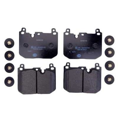 Abbildung von HELLA 8DB 355 025 621 Bremsbelagsatz für Verschleißwarnanzeiger vorbereitet mit Zubehör MINI: Schrägheck, Clubman, Cabrio, BMW: 2 Gran Coupe