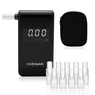 Abbildung von Overmax Alkohol Teststreifen AD 10, Set, Genaue Messung/15 Mundstücke
