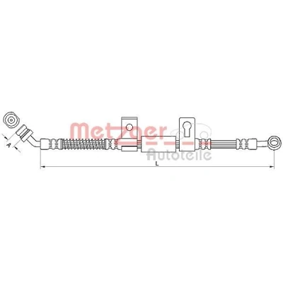 Abbildung von METZGER 4110830 Bremsschläuche 669 M10 x 1 KIA: SORENTO