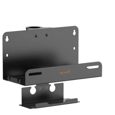 Abbildung von my wall Media Player Halterung HZ53L, Montage an TV Ständern mit 35mm Rohr, Ablage für Steckdosenleiste, Halter Streaming Box, IP Gaming Konsolen, Fernseher Zubehör, belastbar bis 3 kg