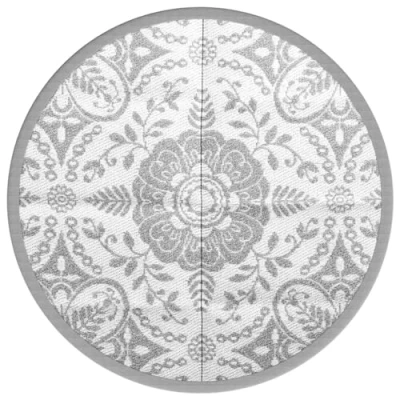 Abbildung von vidaXL Outdoor Teppich ARAKIL Hellgrau Ø200 cm PP
