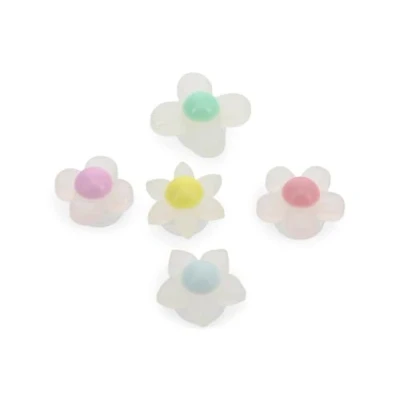 Abbildung von Crocs Schuhanstecker &quot;Jibbitz &quot;Iridescent Flowers&quot;&quot;, (Set, 5 tlg., Kein Spielzeug. Nicht für Kinder unter 3 Jahren geeignet), Schuh Charms mit schillernden Glanzeffekten