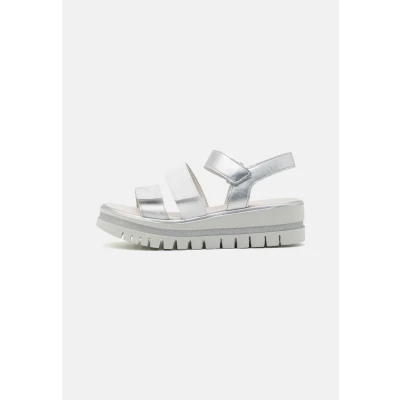 Abbildung von Gabor Plateausandalette, Damen, Größe: 40.5, Weiß/silber Schuhe