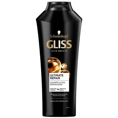 Abbildung von 6x Gliss Kur Shampoo „Ultimate Repair“ für stark geschädigtes und trockenes Haar 370ml