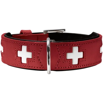 Abbildung von HUNTER Halsband Swiss S M (47), rot/schwarz 47