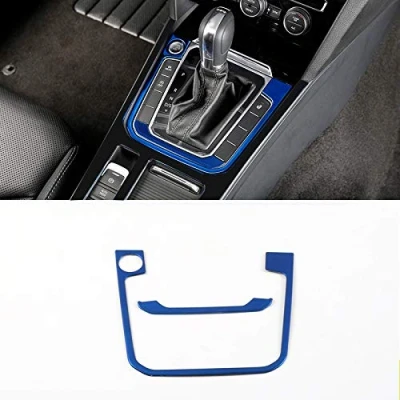 Abbildung von HIGH FLYING für Arteon 2017 2021 / Passat B8 2015 Interieur Mittelkonsole Schalthebel Interieurleisten 2 Stück Edelstahl (Blau)