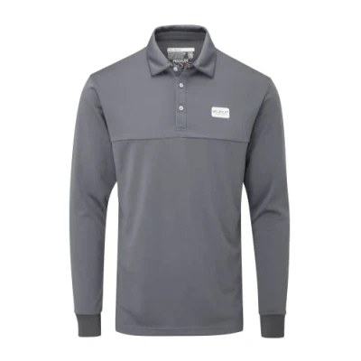 Abbildung von Stuburt Golf Sport Tech Long Sleeve Polo Shirt Slate Grey Small