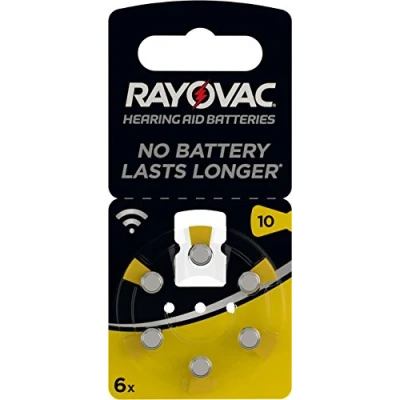 Abbildung von Rayovac 43447 PR70/10A Zink Luft Batterien für Hörgeräte, 1 4 V