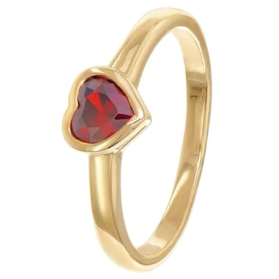 Abbildung von trendor Goldring Gold 333/8K Mit Rotem Zirkonia Herz